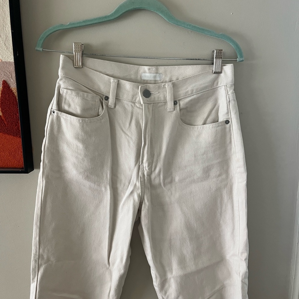 Uniqlo women’s  Cream Straight Jeans